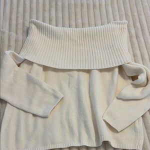 Old Navy Off-Shoulder Sweater in Cream